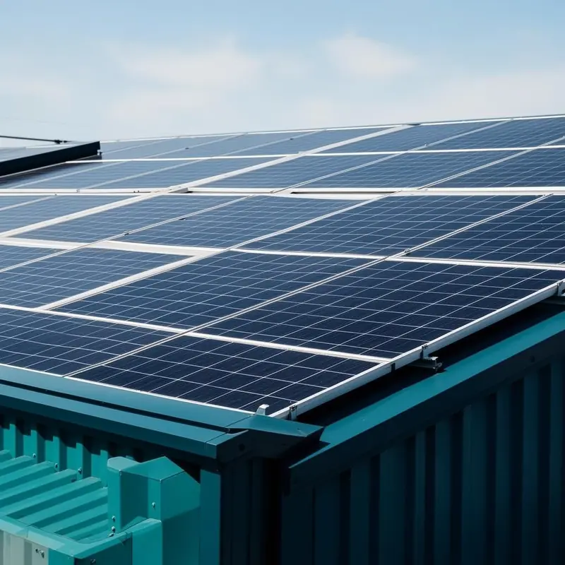 Solar on containerised unit
